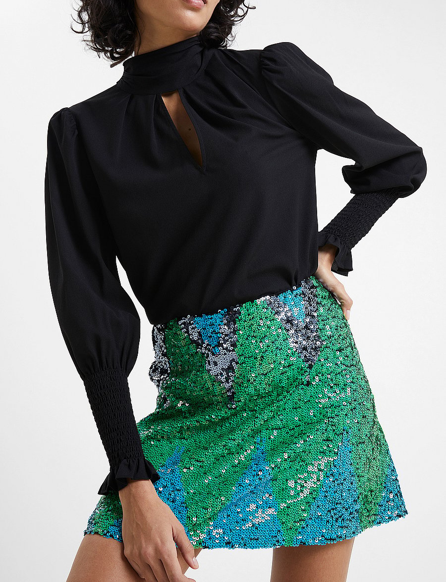 French Connection - EMIN EMBELLISHED SKIRT - green mineral multi - 3