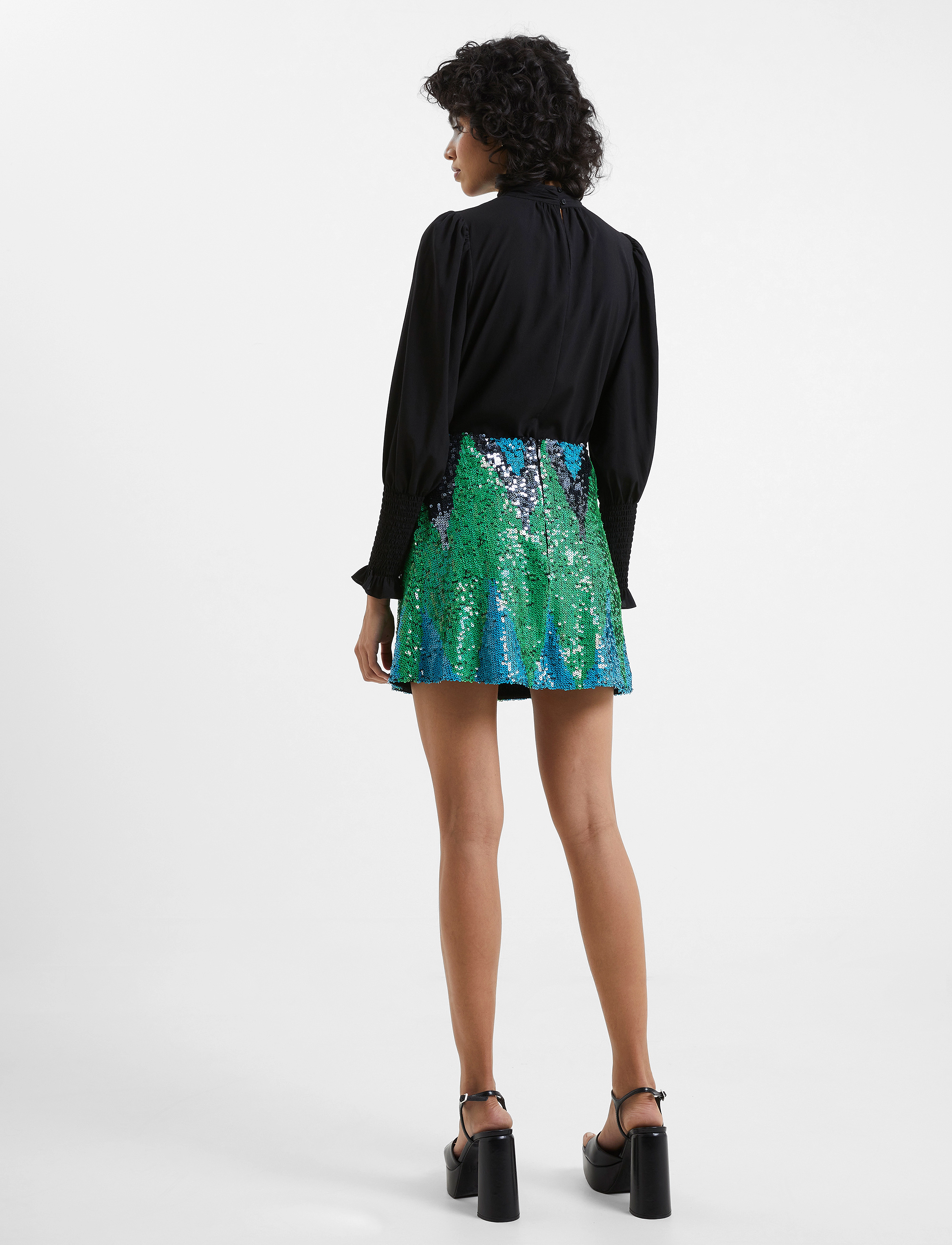 French Connection - EMIN EMBELLISHED SKIRT - green mineral multi - 4