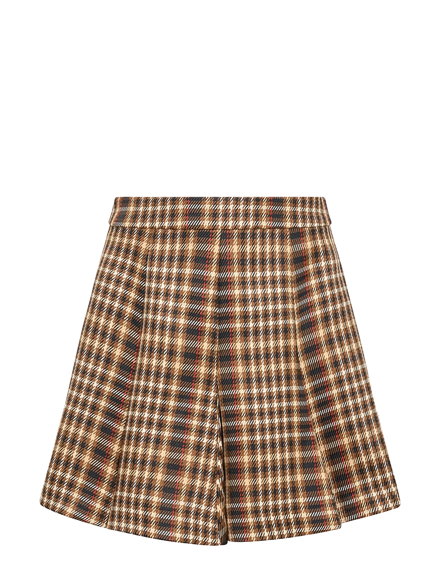 French Connection - TASHA CHECKS MINI SKIRT - tan brown - 1