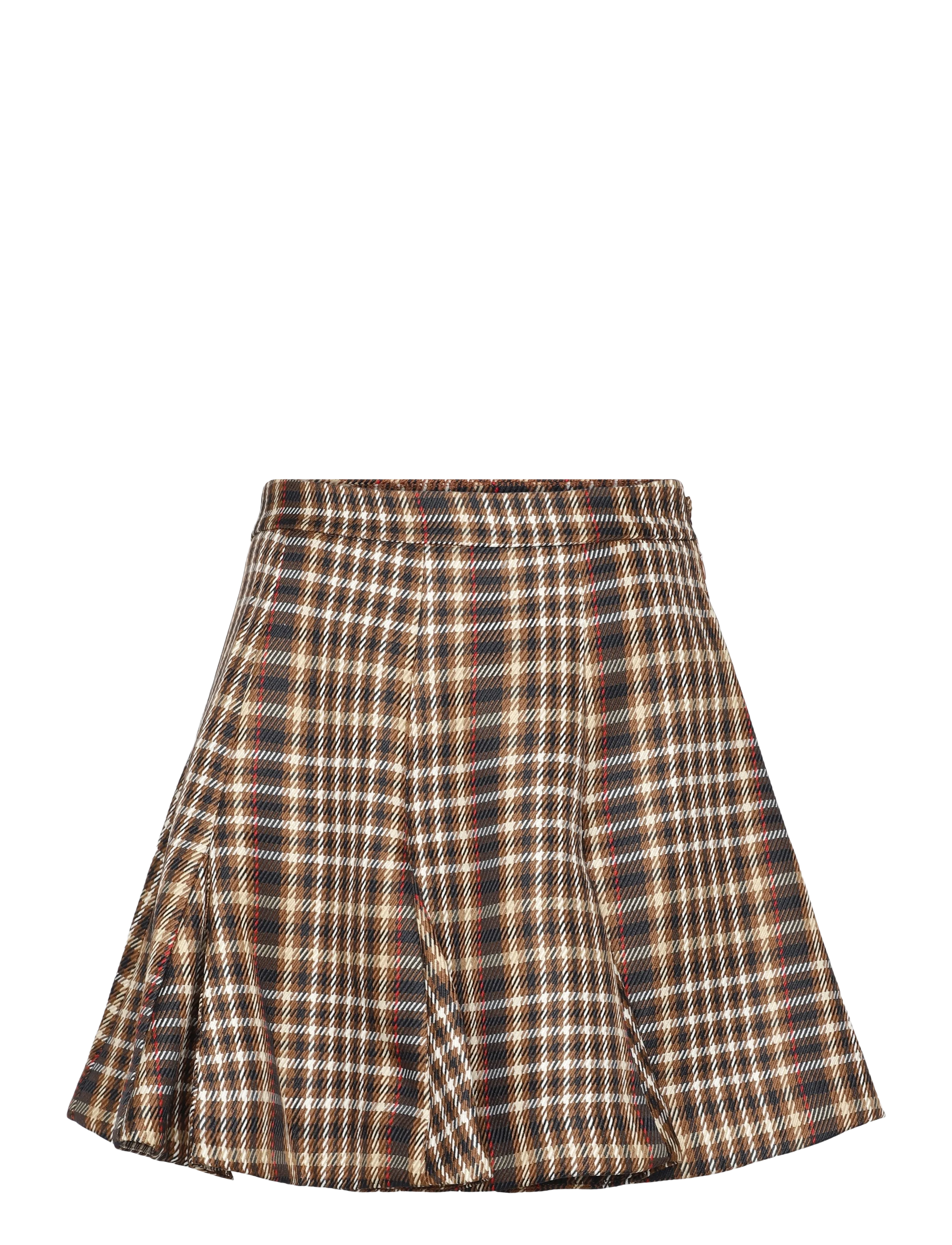 French Connection TASHA CHECKS MINI SKIRT - Kläder - TAN BROWN / brown