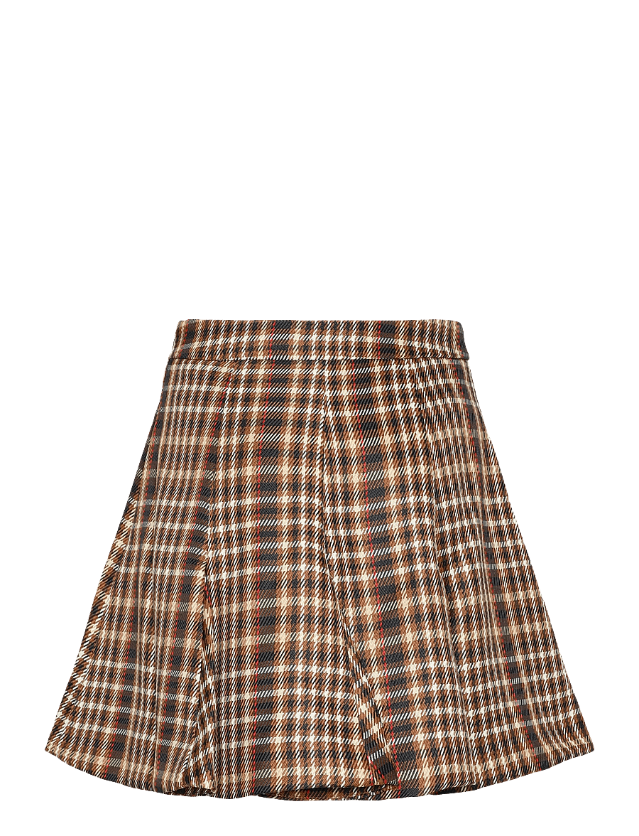 French Connection - TASHA CHECKS MINI SKIRT - plisserade kjolar - tan brown - 2