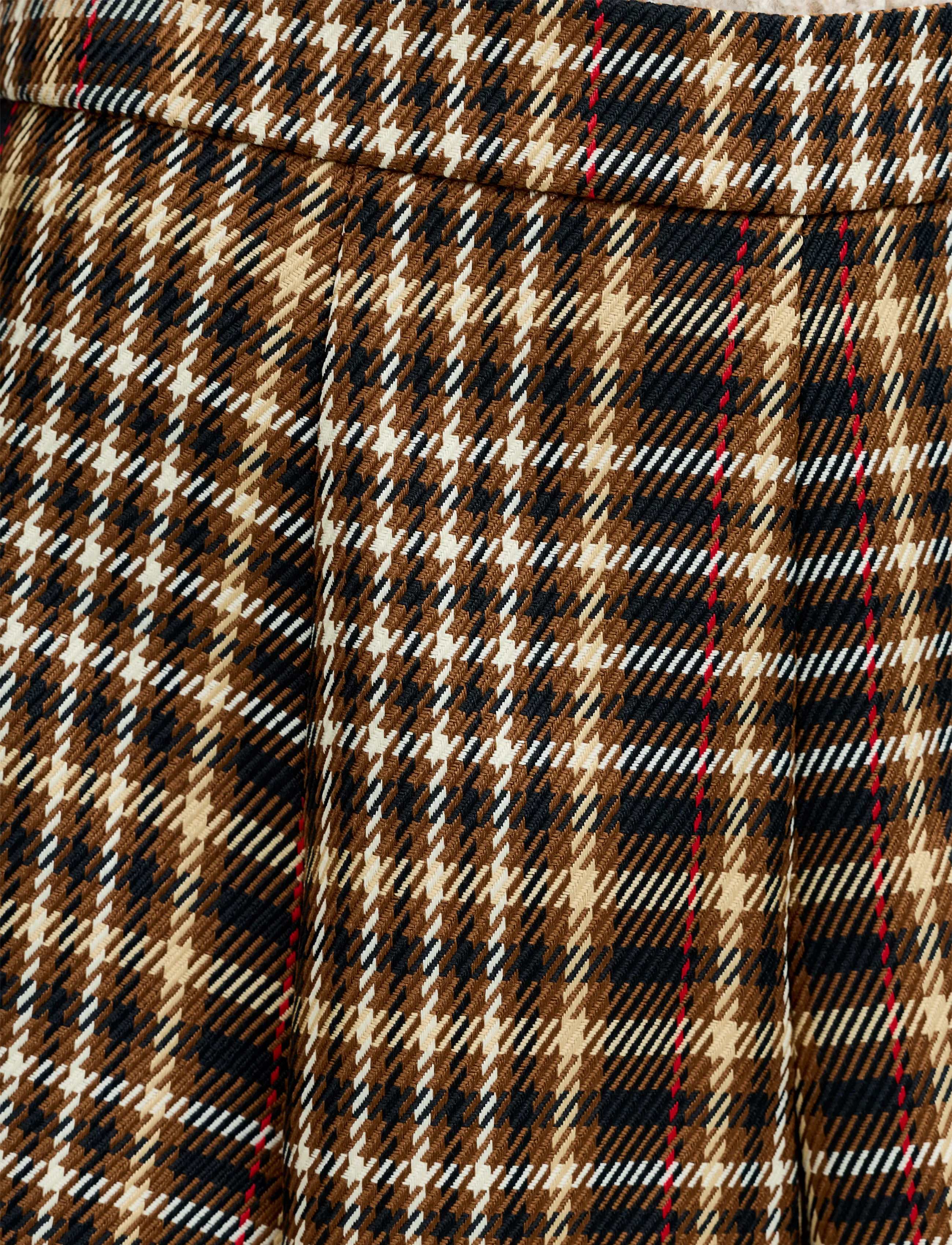 French Connection - TASHA CHECKS MINI SKIRT - tan brown - 5