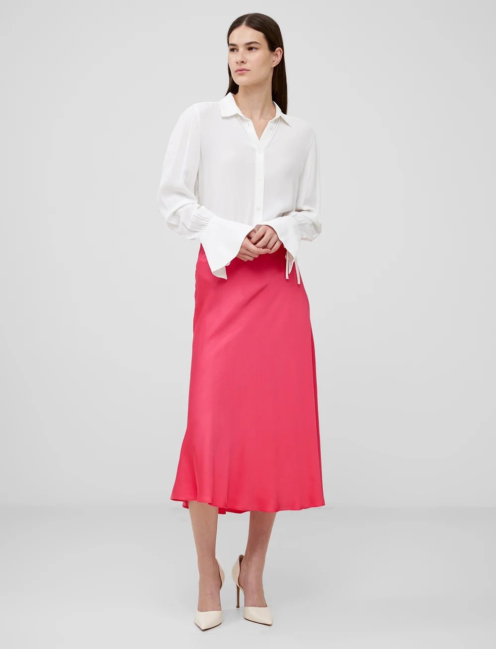 French Connection - ENNIS SATIN MIDAXI SLIP SKIRT - satinnederdele - azalea - 0