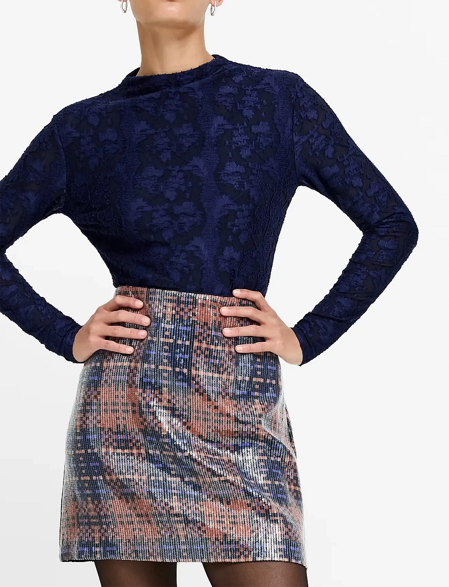 French Connection - LEXI MADELINE SEQUIN MINI SKIRT - paillet nederdele - bronze multi - 2
