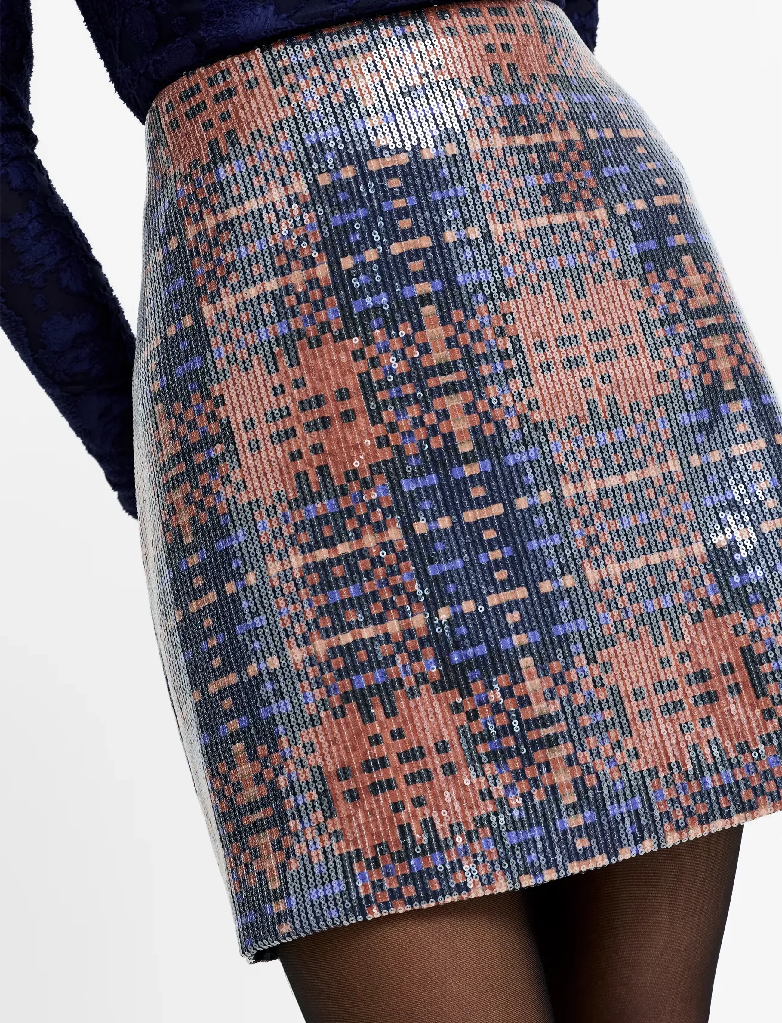 French Connection - LEXI MADELINE SEQUIN MINI SKIRT - paillet nederdele - bronze multi - 4