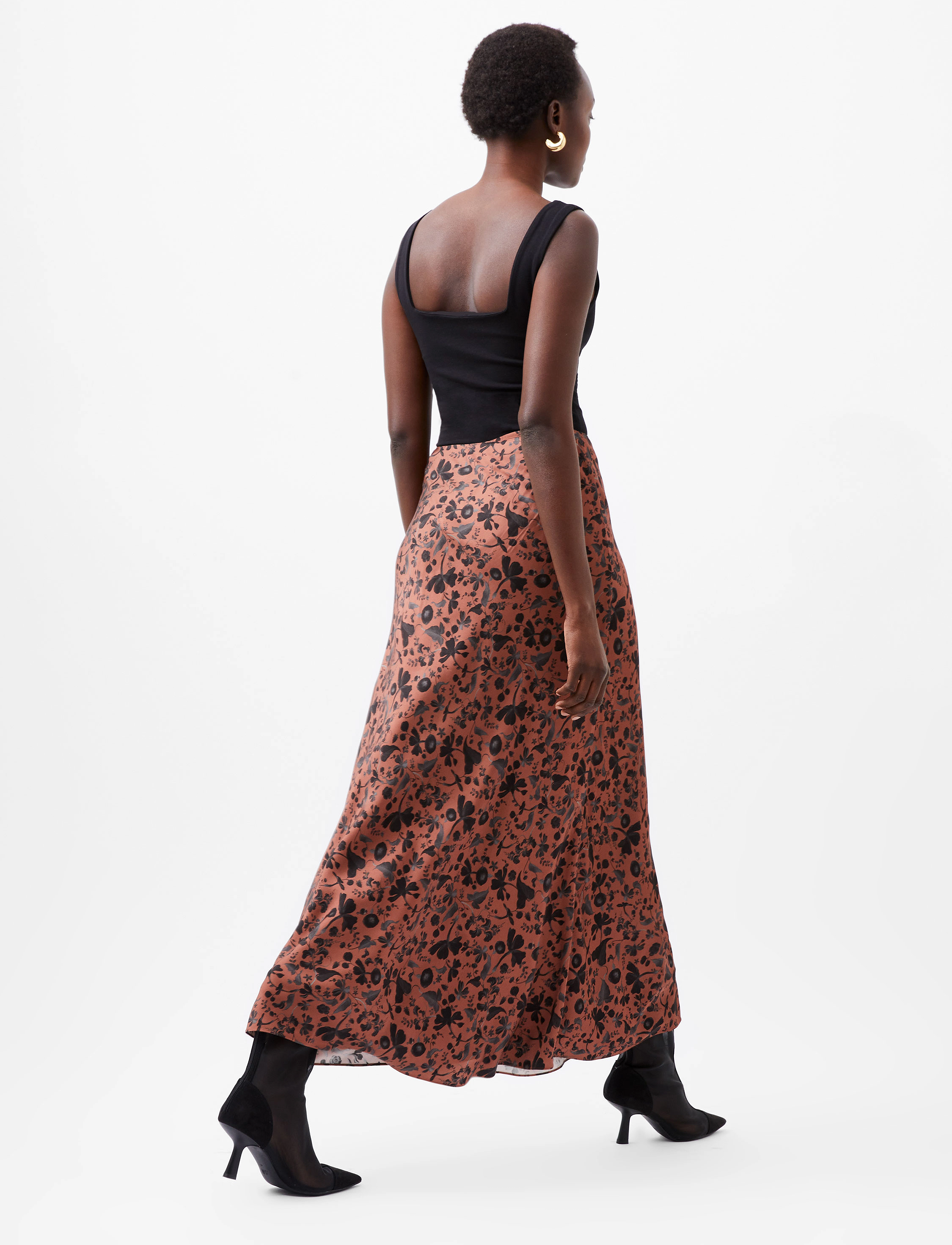 French Connection - JEANNIE ENNISE SATIN SKIRT - russet brown multi - 3