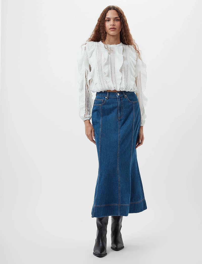 French Connection Denver Denim Flare Midi Skirt (FC73YAP) Midi