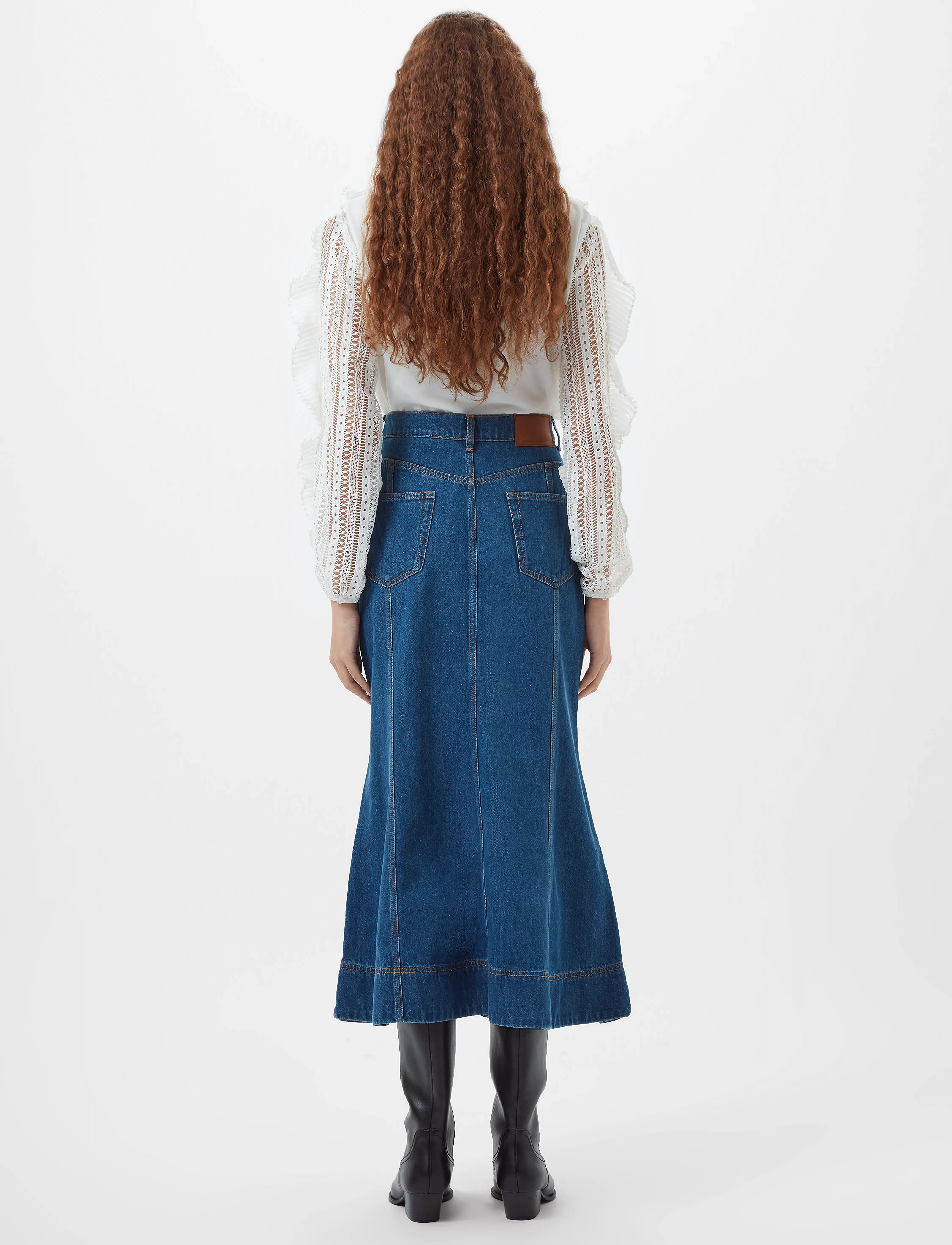 French Connection - DENVER DENIM FLARE MIDI SKIRT - midi nederdele - vintage - 3