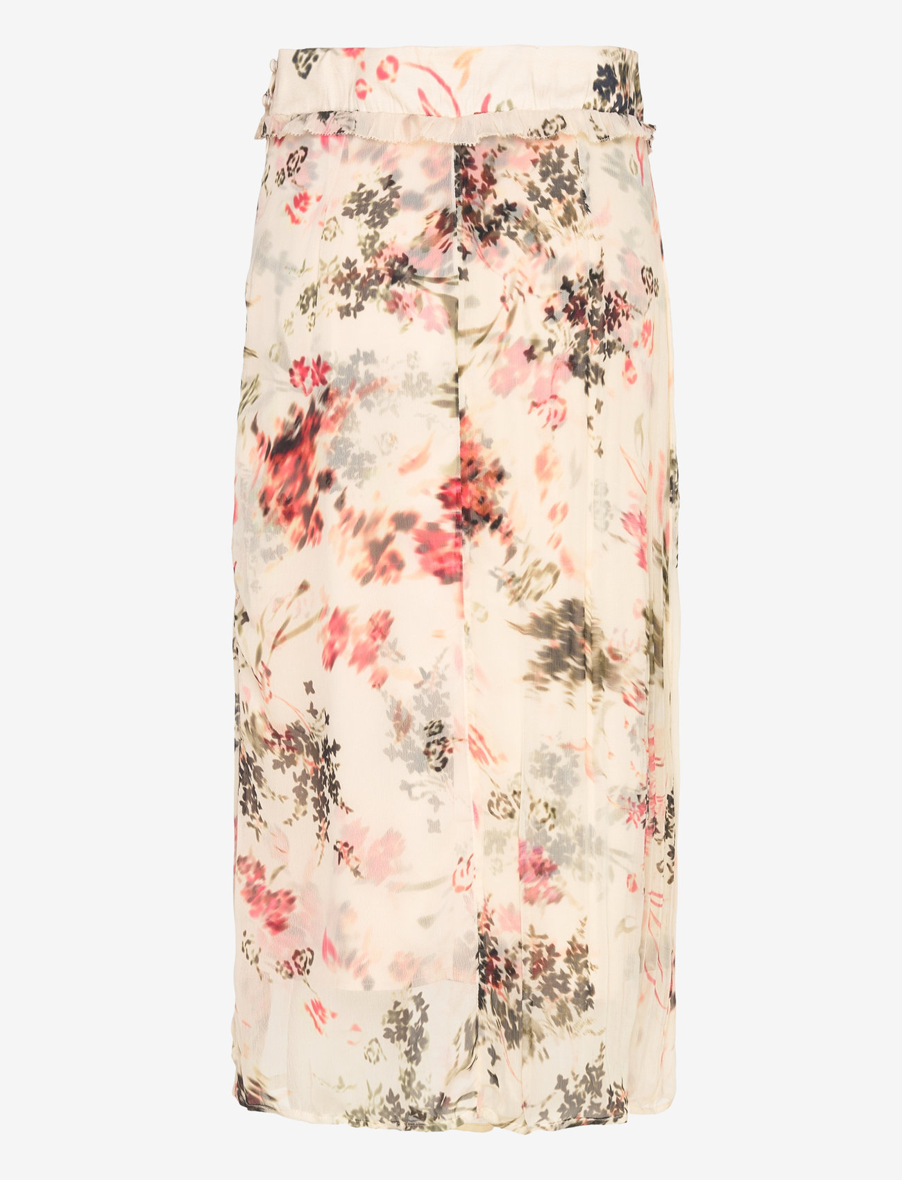 French Connection - CANDICE SATIN GGT OVERLAY SKIR - midi-röcke - cream/scarlet red mu - 2