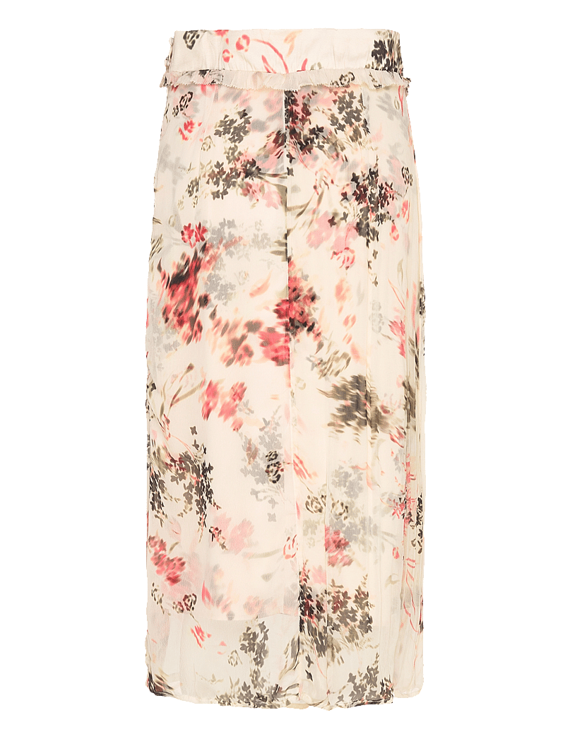 French Connection - CANDICE SATIN GGT OVERLAY SKIR - midi-röcke - cream/scarlet red mu - 2