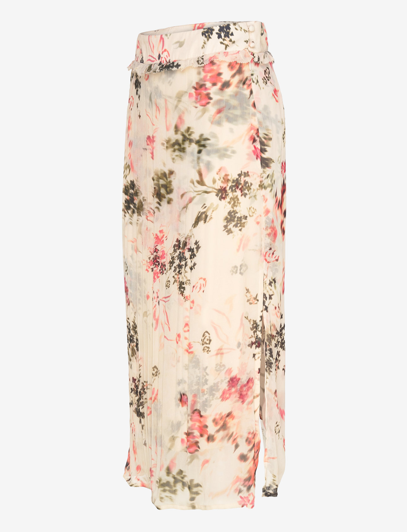 French Connection - CANDICE SATIN GGT OVERLAY SKIR - midi-röcke - cream/scarlet red mu - 3