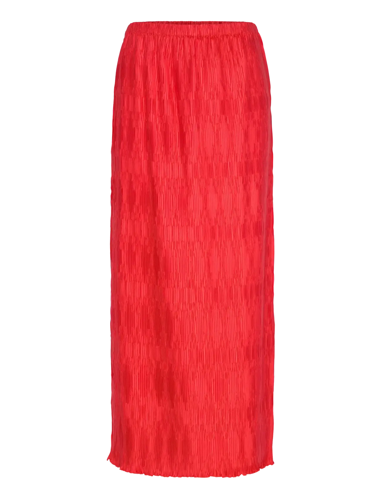 MOIRA PLEATED SKIRT - SCARLET RED