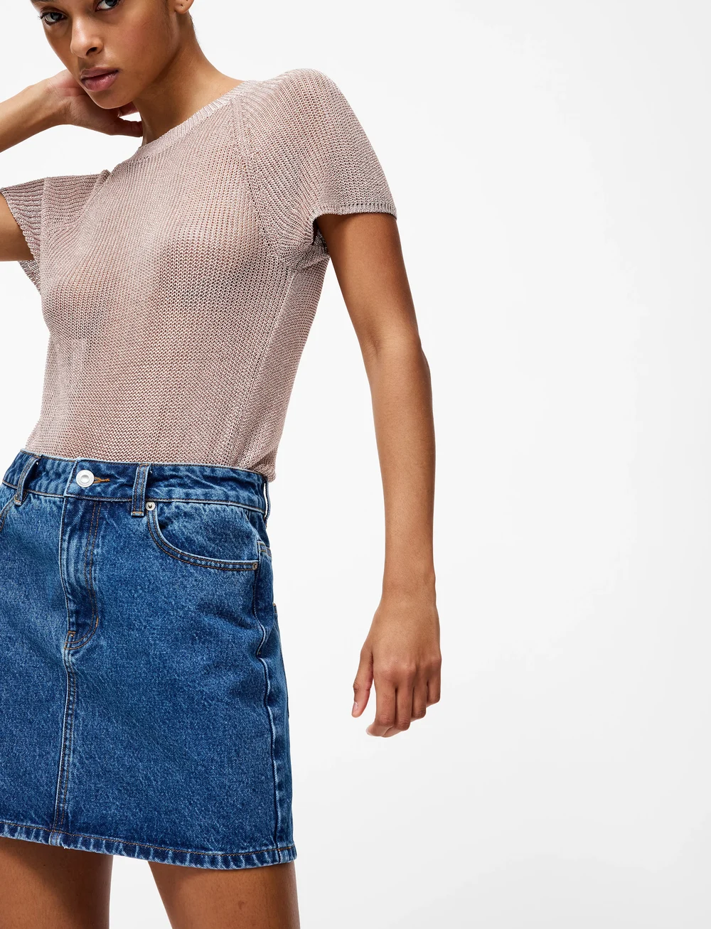 French Connection - DALLAS DENIM MINI SKIRT - jeanskjolar - vintage - 3