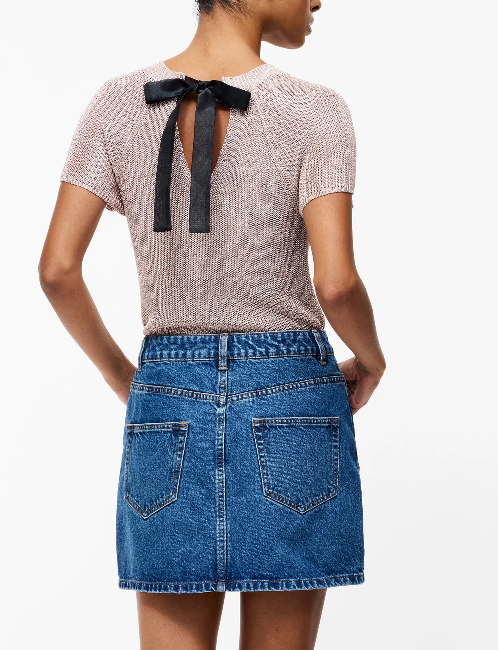 French Connection - DALLAS DENIM MINI SKIRT - jeanskjolar - vintage - 4