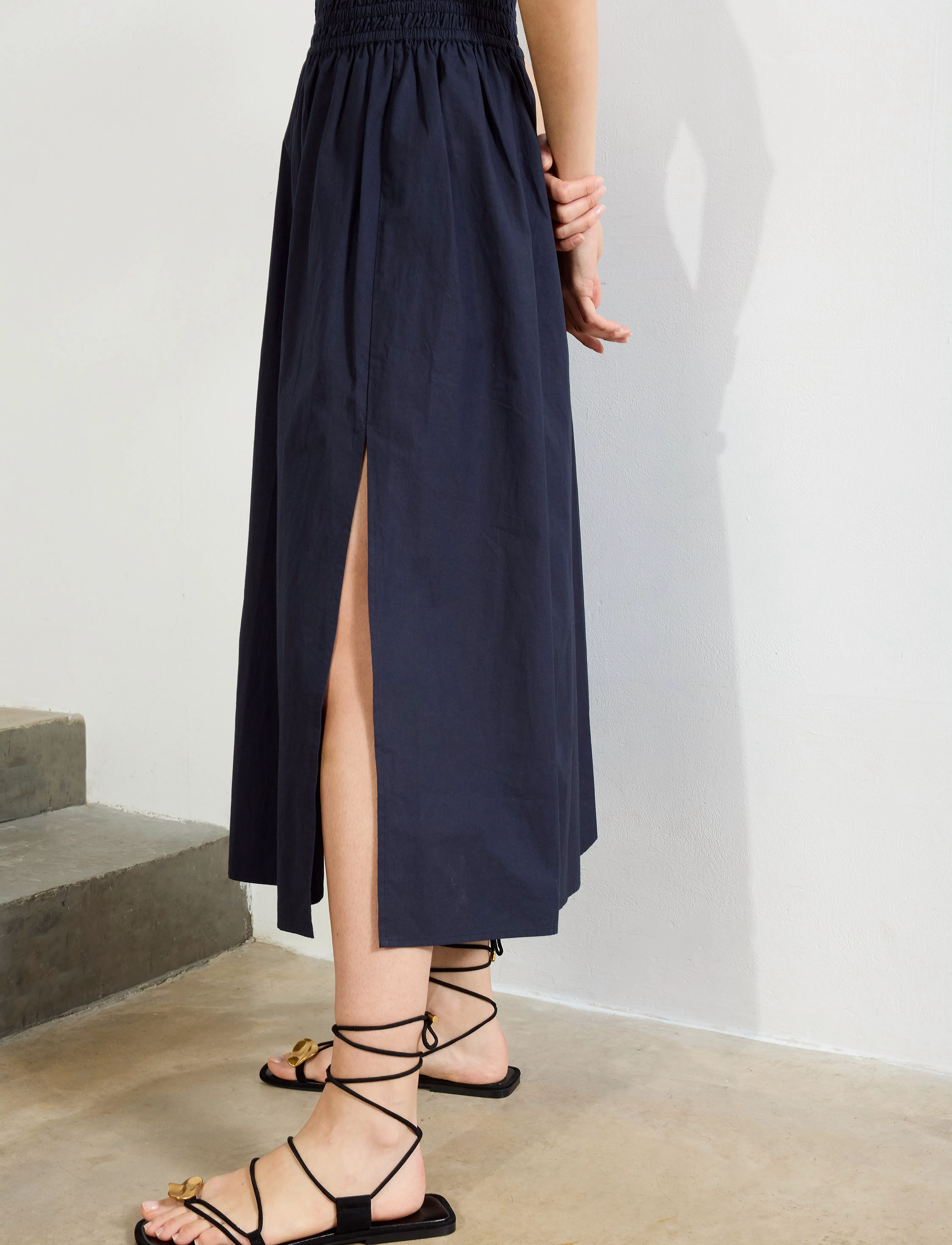 French Connection - BARLETTA POPLIN SQUARE SKIRT - navy - 3