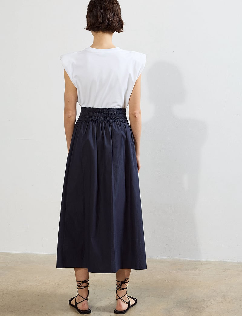 French Connection - BARLETTA POPLIN SQUARE SKIRT - midi kjolar - navy - 4