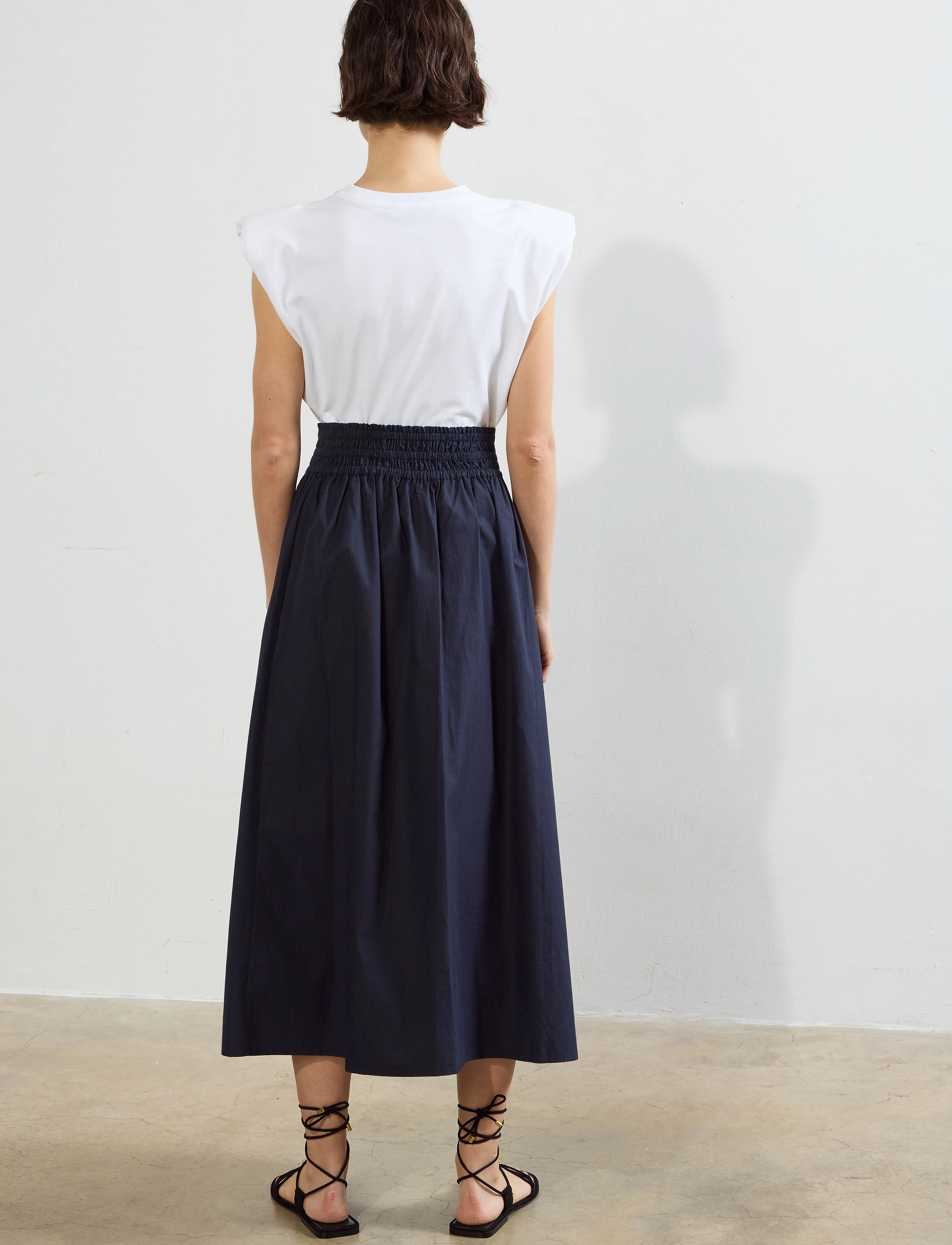 French Connection - BARLETTA POPLIN SQUARE SKIRT - navy - 4