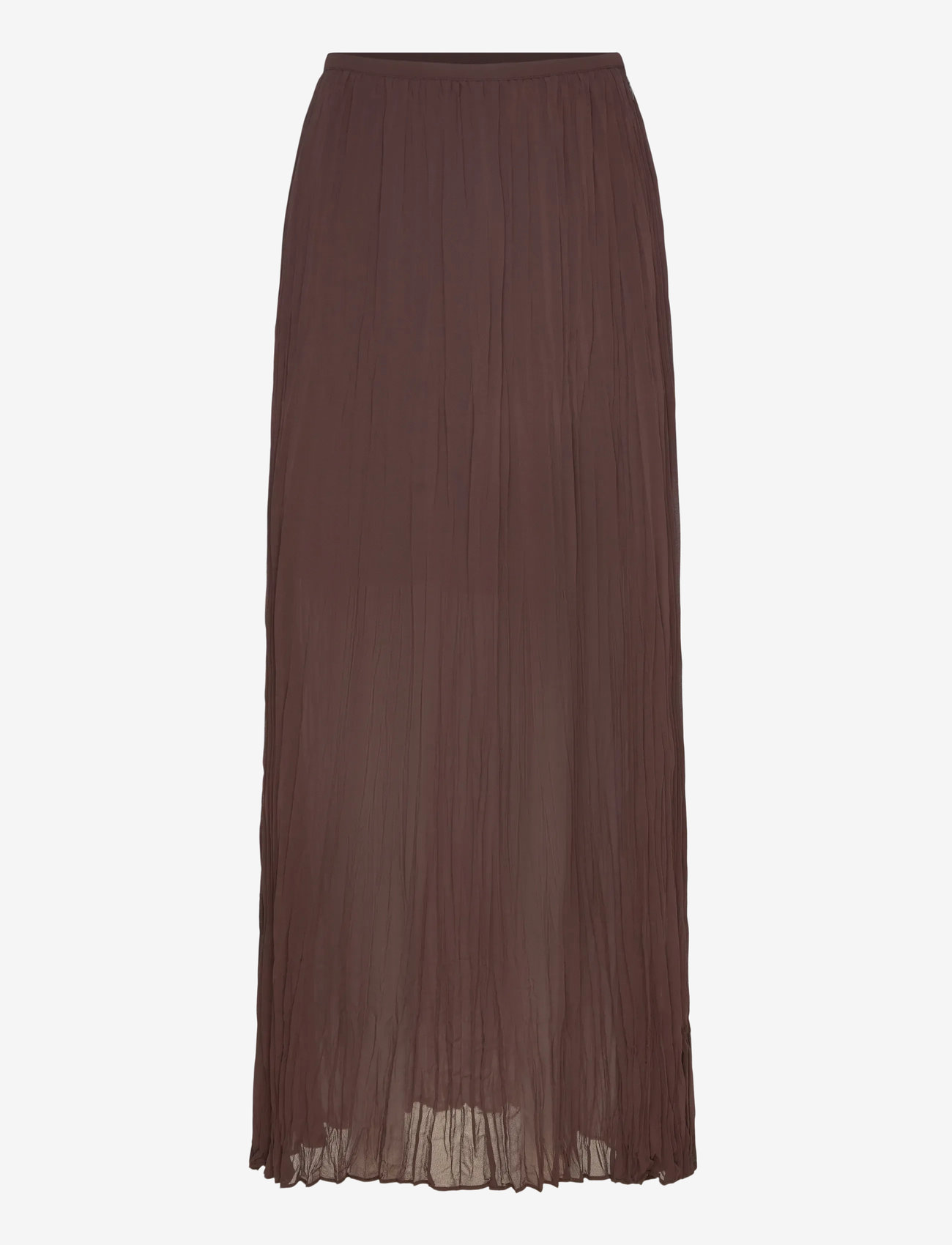 French Connection - SAYLOR PLEATED OVERLAY SKIRT - maxi nederdele - bitter chocolate - 0