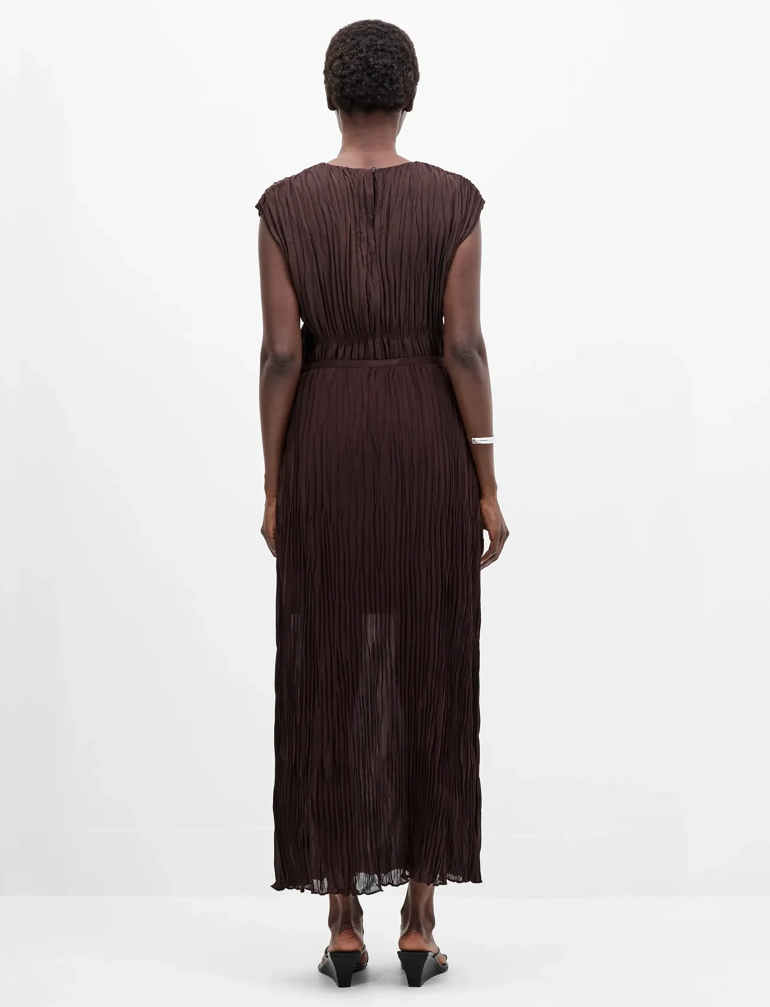 French Connection - SAYLOR PLEATED OVERLAY SKIRT - maxi röcke - bitter chocolate - 4