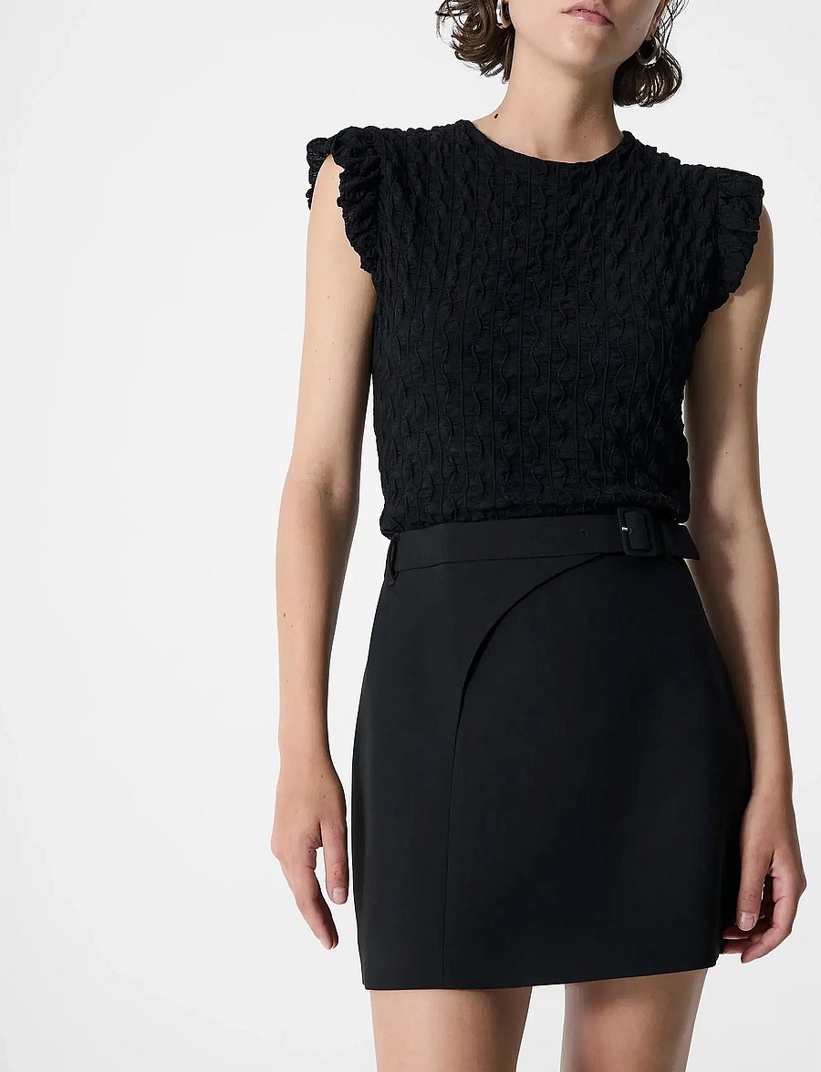 French Connection - AZRA TWILL MINI SKIRT - kurze röcke - black - 0