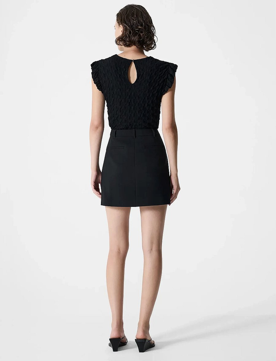 French Connection - AZRA TWILL MINI SKIRT - kurze röcke - black - 3
