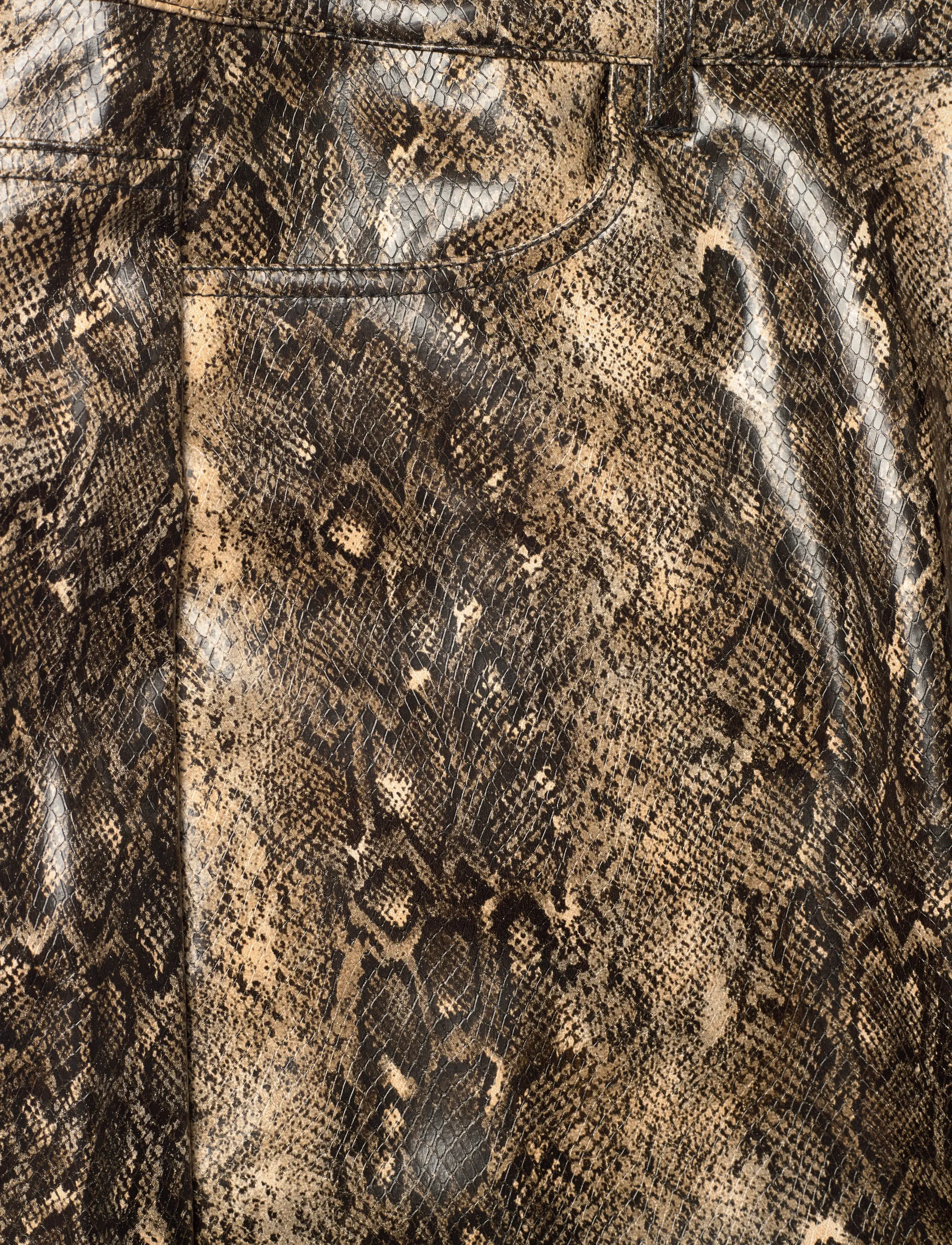 French Connection - BRANDY SNAKESKIN PU MIDI SKIRT - midi nederdele - snake pu - 5