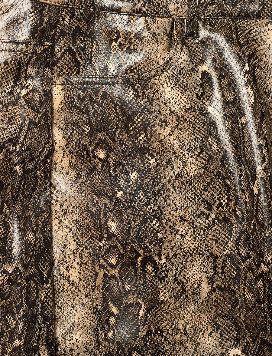 French Connection - BRANDY SNAKESKIN PU MIDI SKIRT - midi nederdele - snake pu - 5