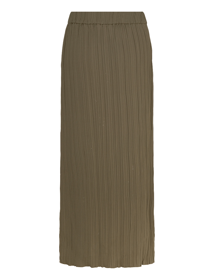 French Connection - NIRI PLISSE COLUMNED MIDI SKIR - maksiseelikud - khaki green - 2