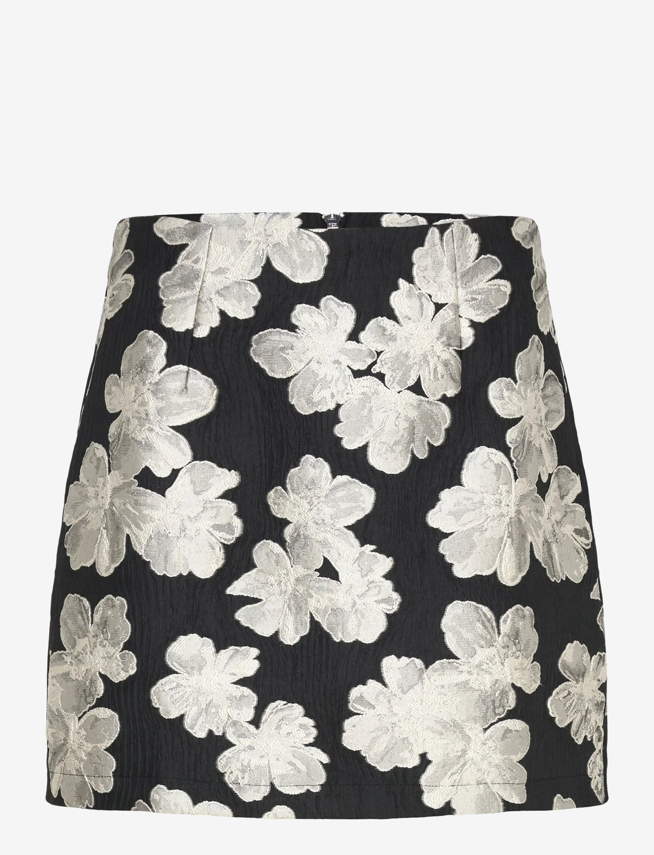 French Connection - LORA POLY JACQUARD MINI SKIRT - kurze röcke - porcelain cream/blac - 1