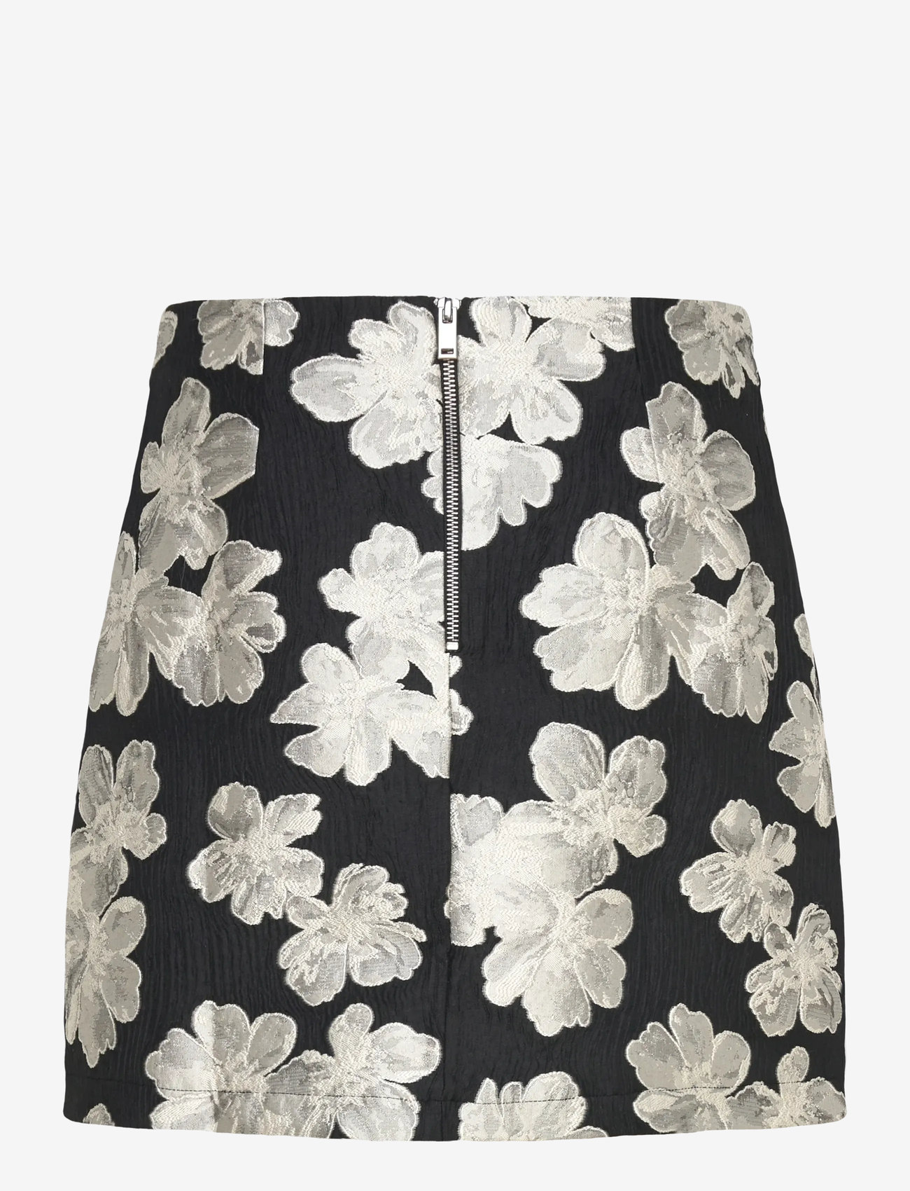French Connection - LORA POLY JACQUARD MINI SKIRT - kurze röcke - porcelain cream/blac - 2
