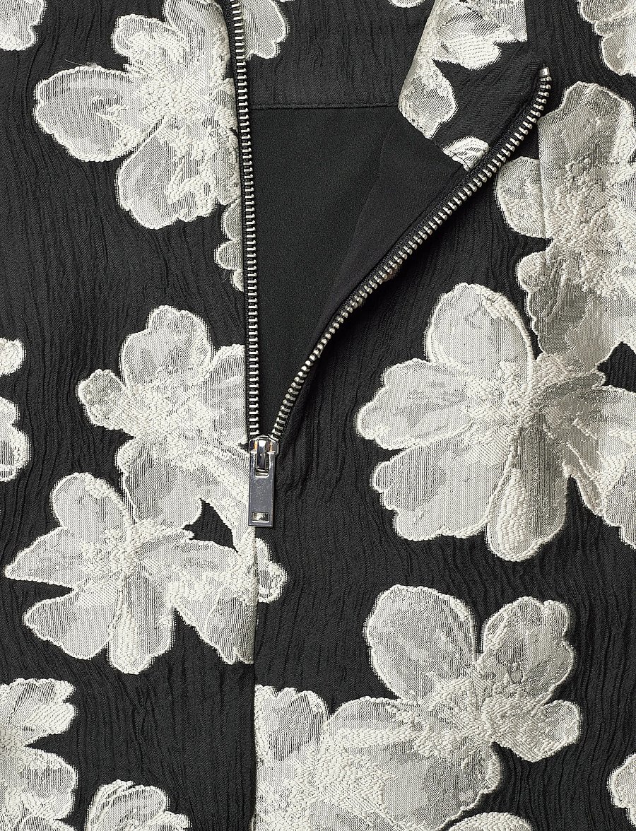 French Connection - LORA POLY JACQUARD MINI SKIRT - kurze röcke - porcelain cream/blac - 5