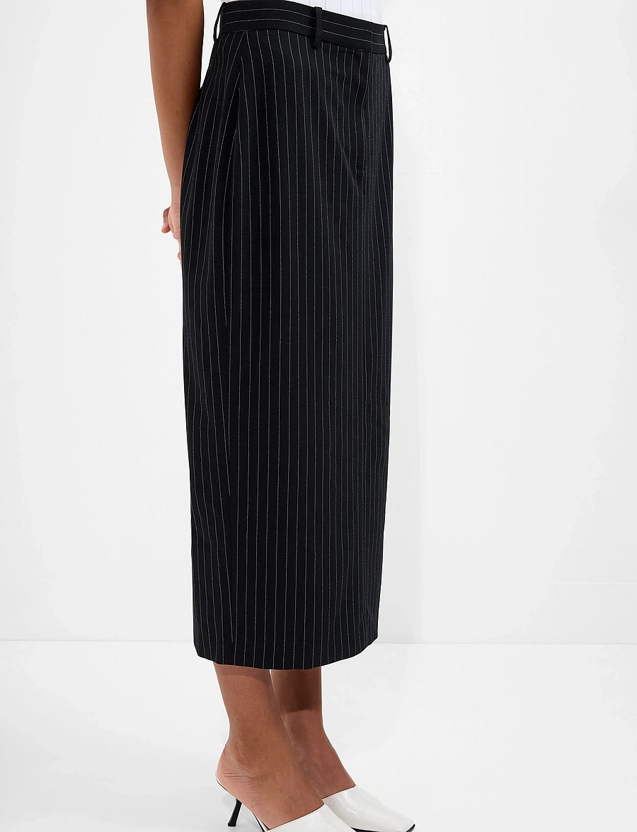 French Connection - MORGAN TAILORED MIDI SKIRT - midi skirts - black winter white - 4