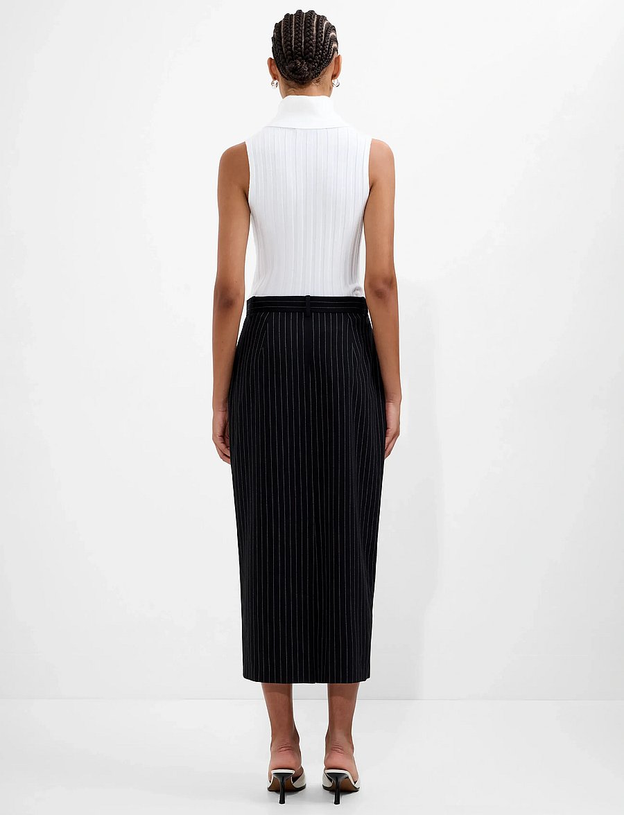 French Connection - MORGAN TAILORED MIDI SKIRT - midi skirts - black winter white - 5