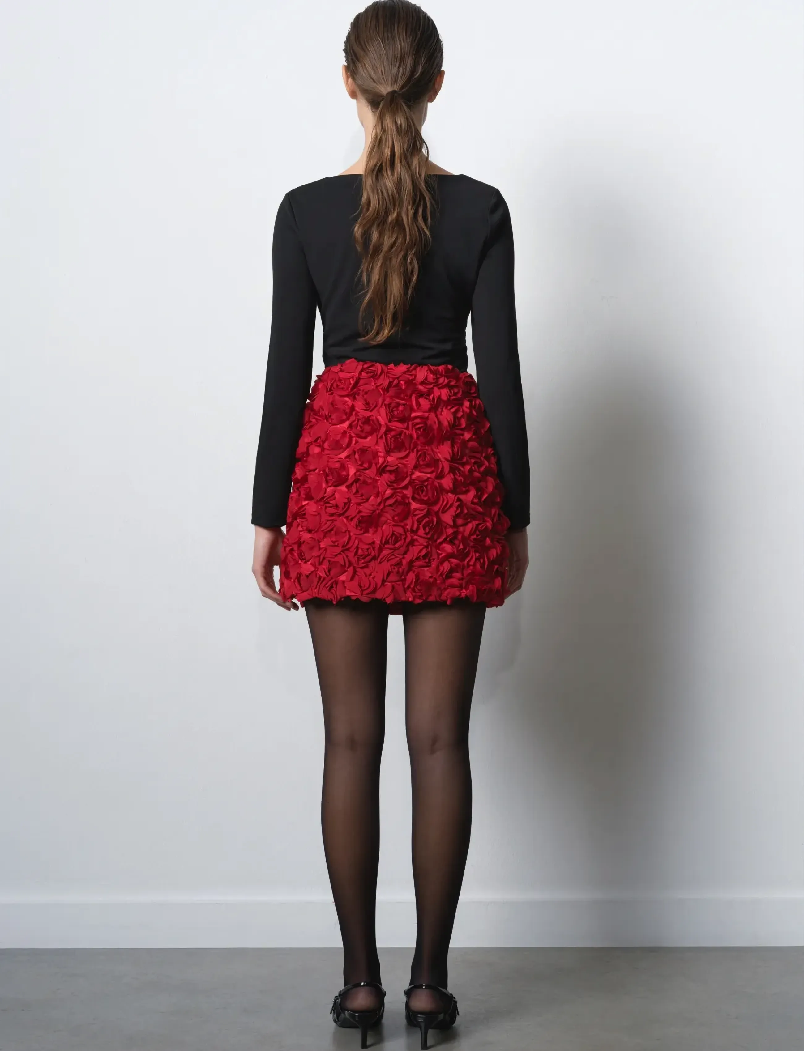 French Connection - VERITY TEXTURED MINI SKIRT - short skirts - lipstick red - 3