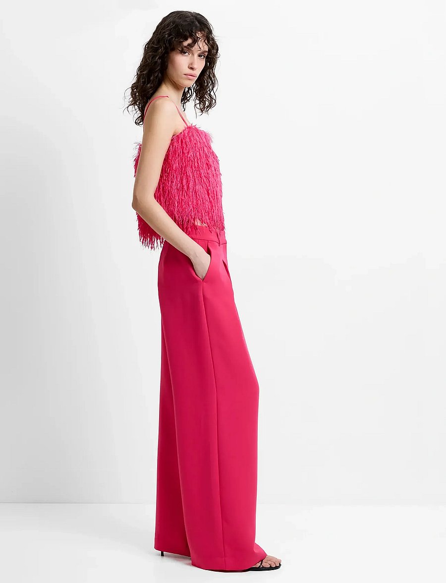 French Connection - TIANA CREPE WIDE LEG PLEATED - anzugshosen - peony pink - 2