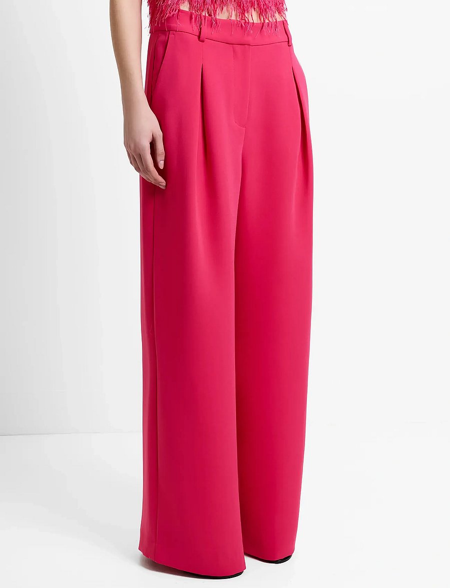French Connection - TIANA CREPE WIDE LEG PLEATED - anzugshosen - peony pink - 3