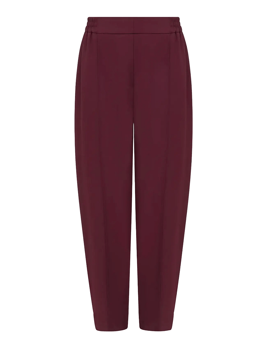 French Connection - TWYLA SUITING BARREL LEG TROUS - hosen mit geradem bein - berry red - 1