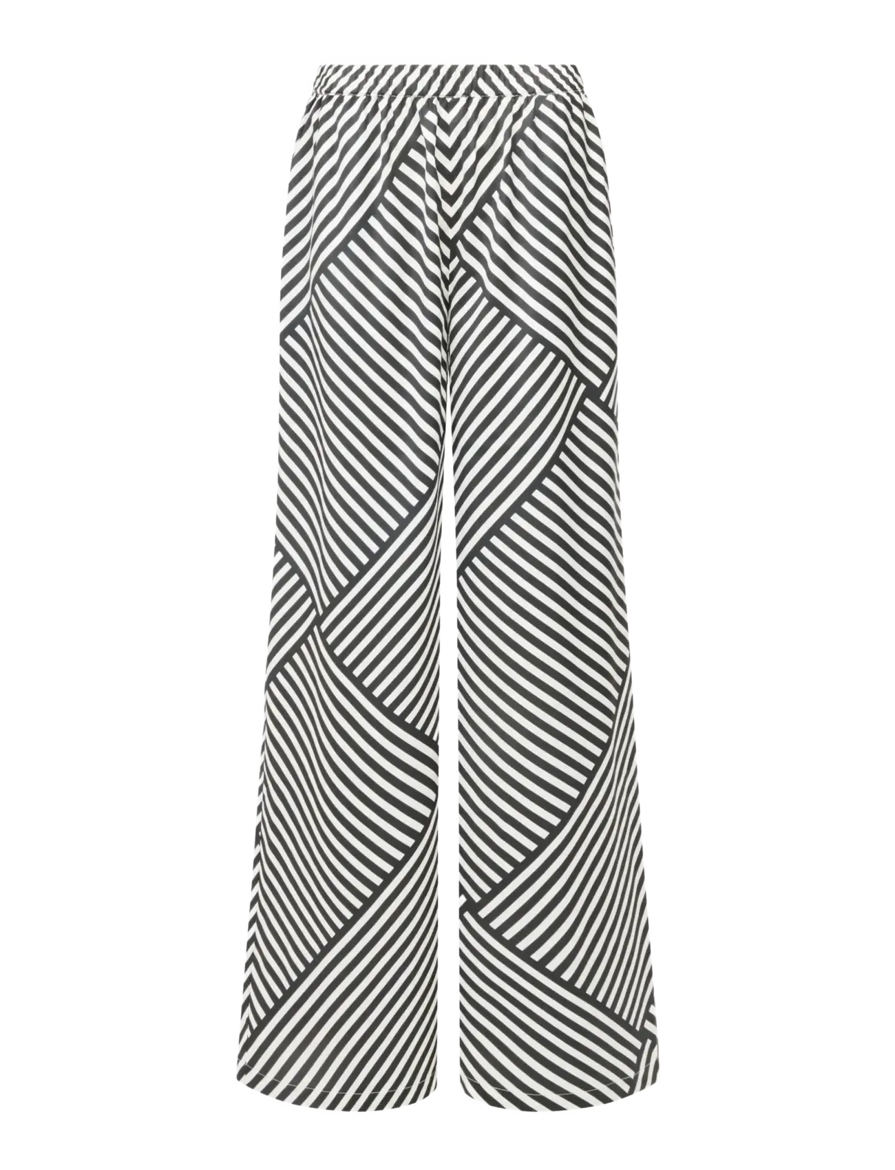 FRENCH CONNECTION Gestreift Damasco Wide Hose Schwarz - S - Damen