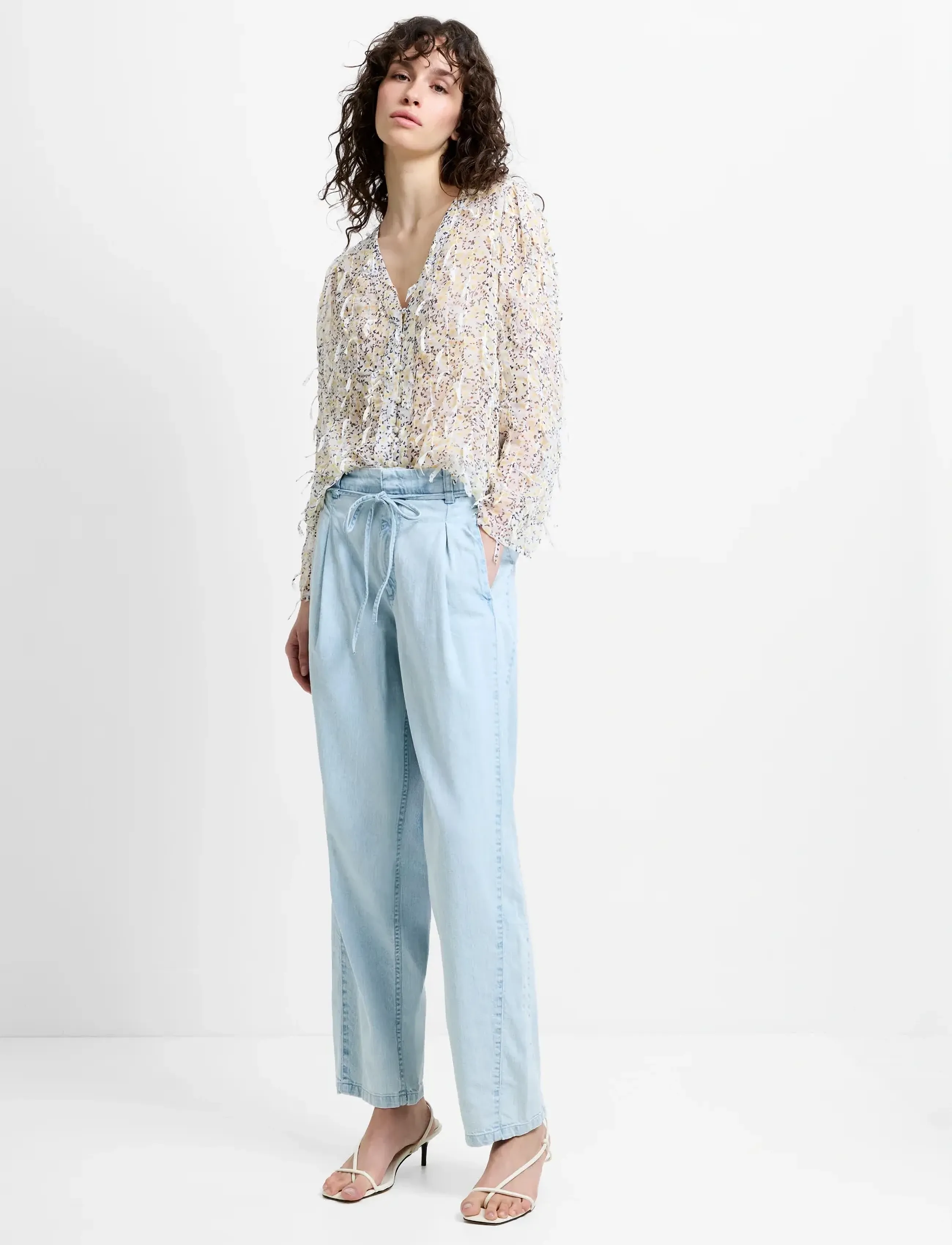 French Connection CHESS DENIM TAPERED LEG JEAN - Vêtements - BEACH BLUE / blue