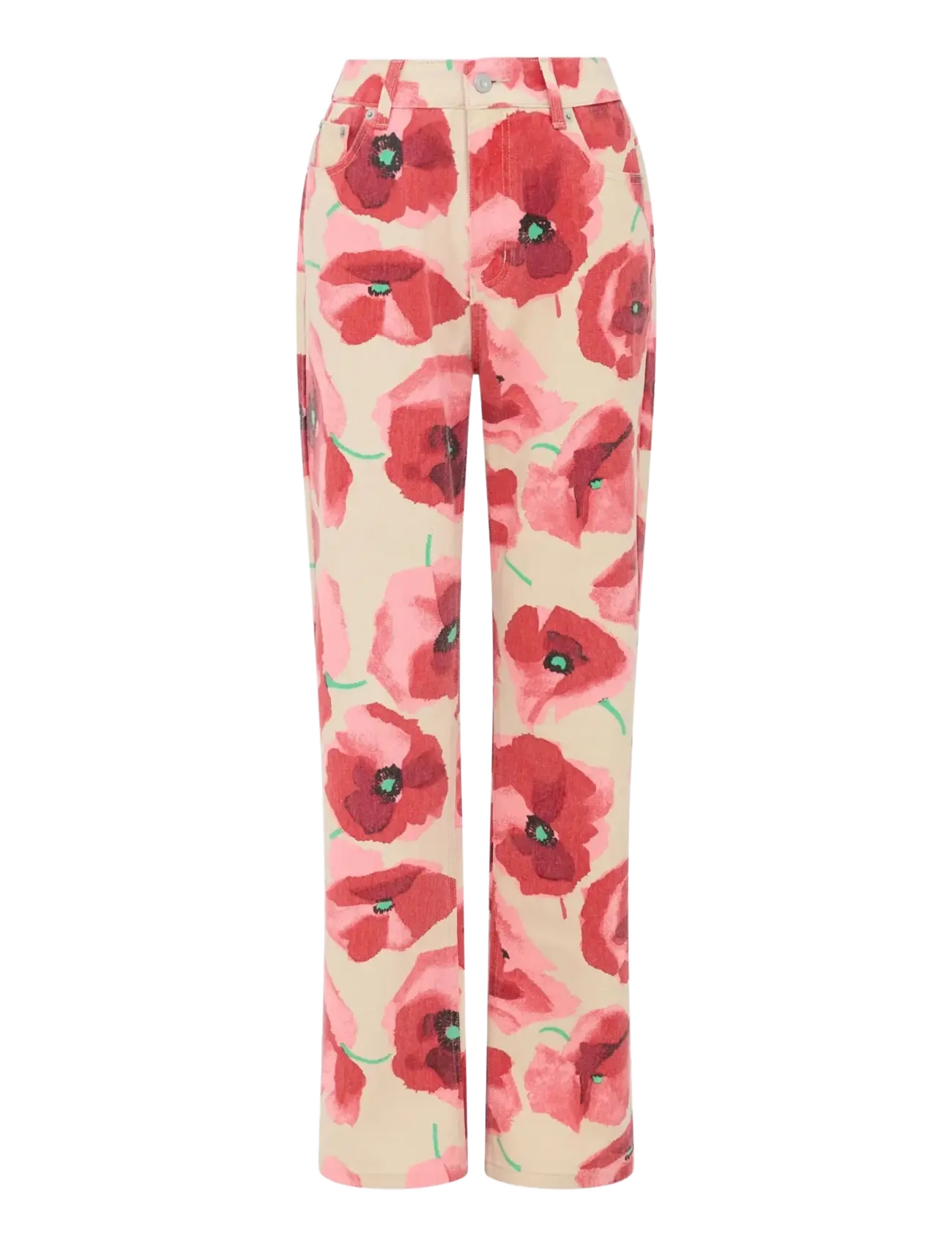 FRENCH CONNECTION Poppy Dallas Denim Wide Bein Jn Rot - 38 - Damen