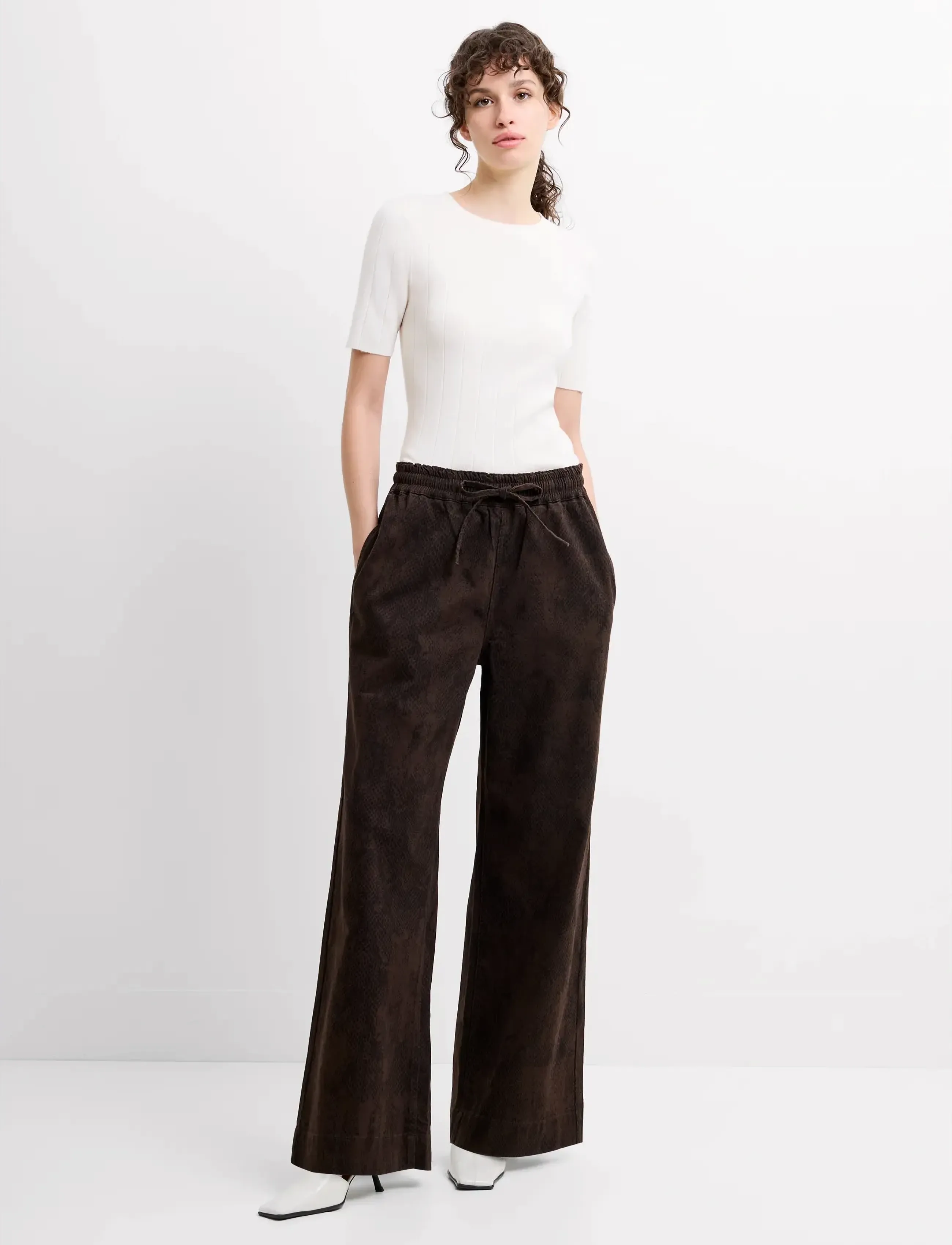 French Connection ARDEN DENIM SNAKE STRT LEG TRO - Transitional Layering - CHOCOLATE BROWN SNAK / brown