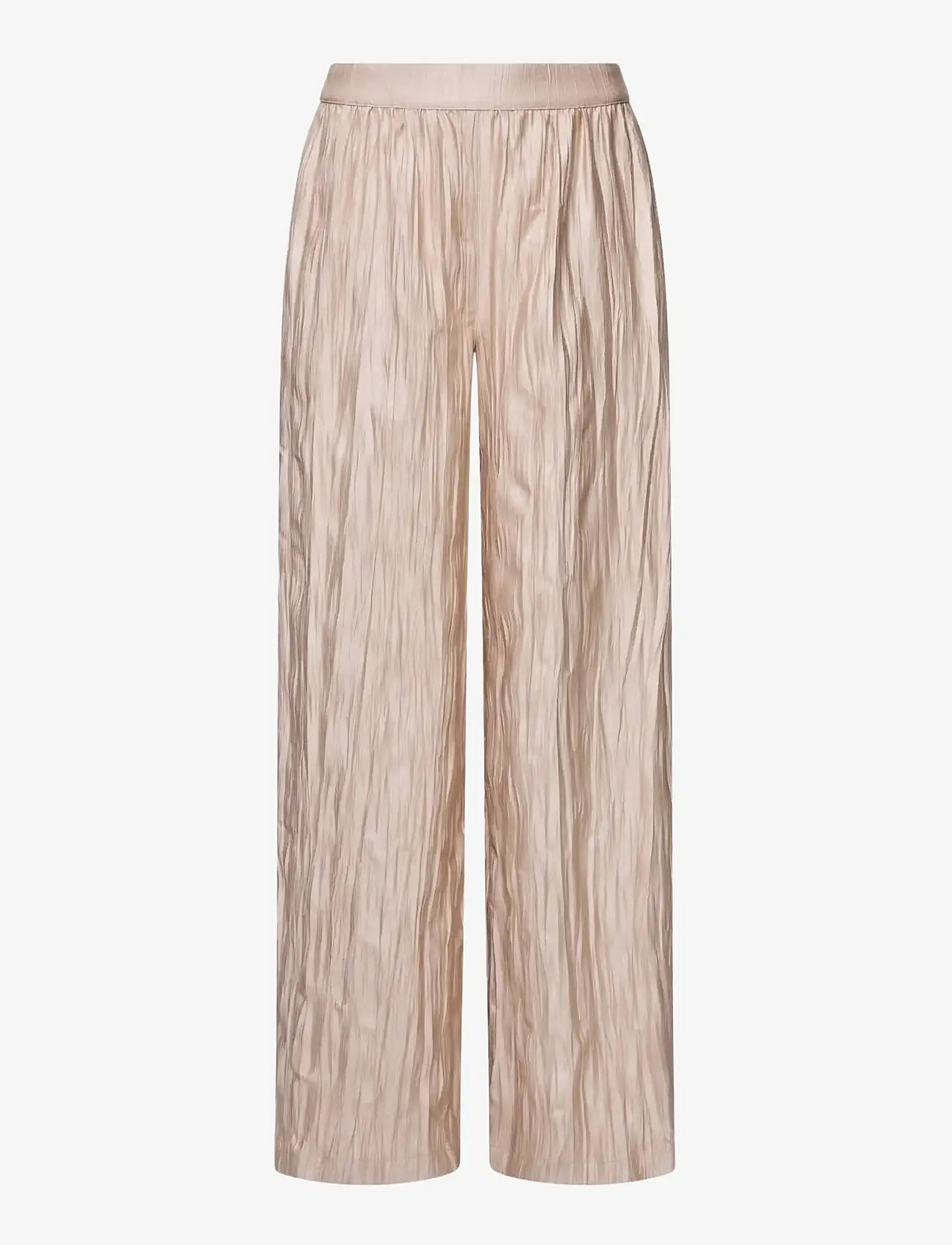 French Connection - NOVIE CRINKLE TROUSER - laia säärega püksid - warm neutral - 1