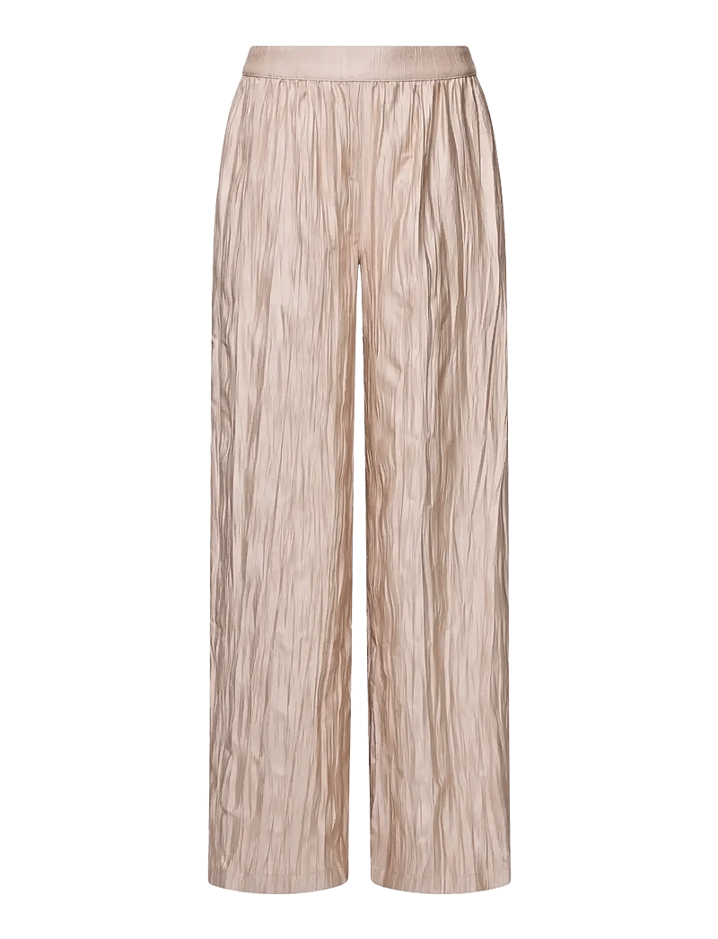 French Connection - NOVIE CRINKLE TROUSER - laia säärega püksid - warm neutral - 1
