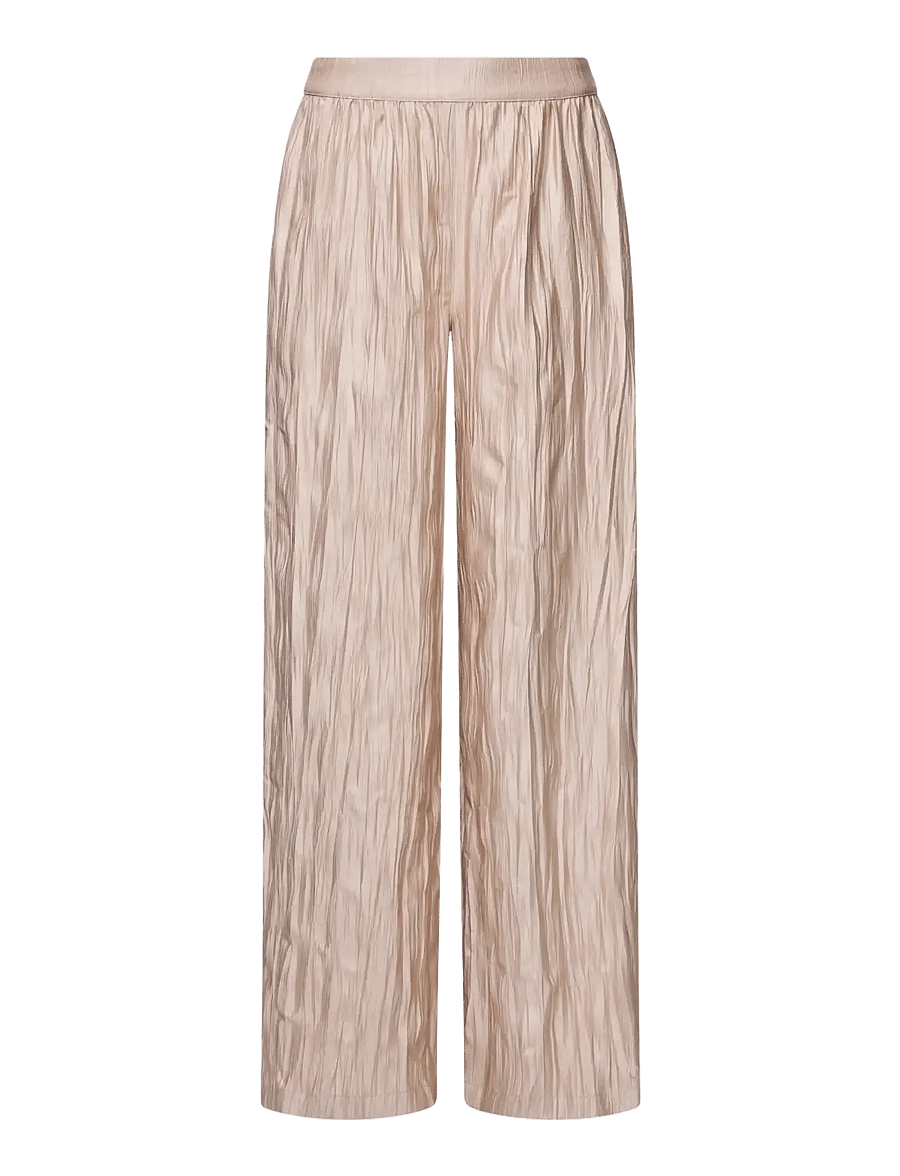 French Connection - NOVIE CRINKLE TROUSER - hosen mit weitem bein - warm neutral - 1