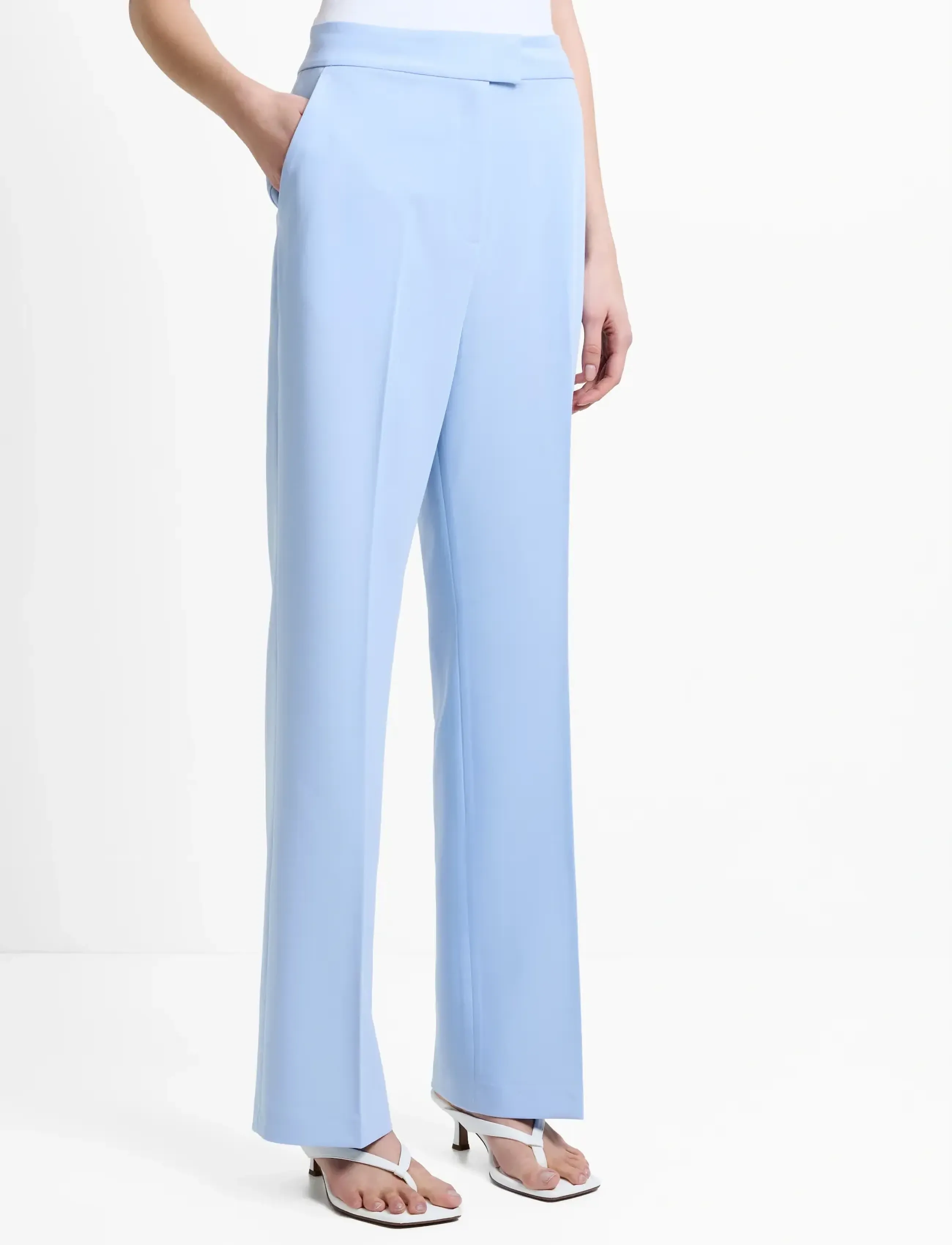 French Connection - SAMMIE STRAIGHT LEG TROUSER - habitbukser - mid pretty blue - 2