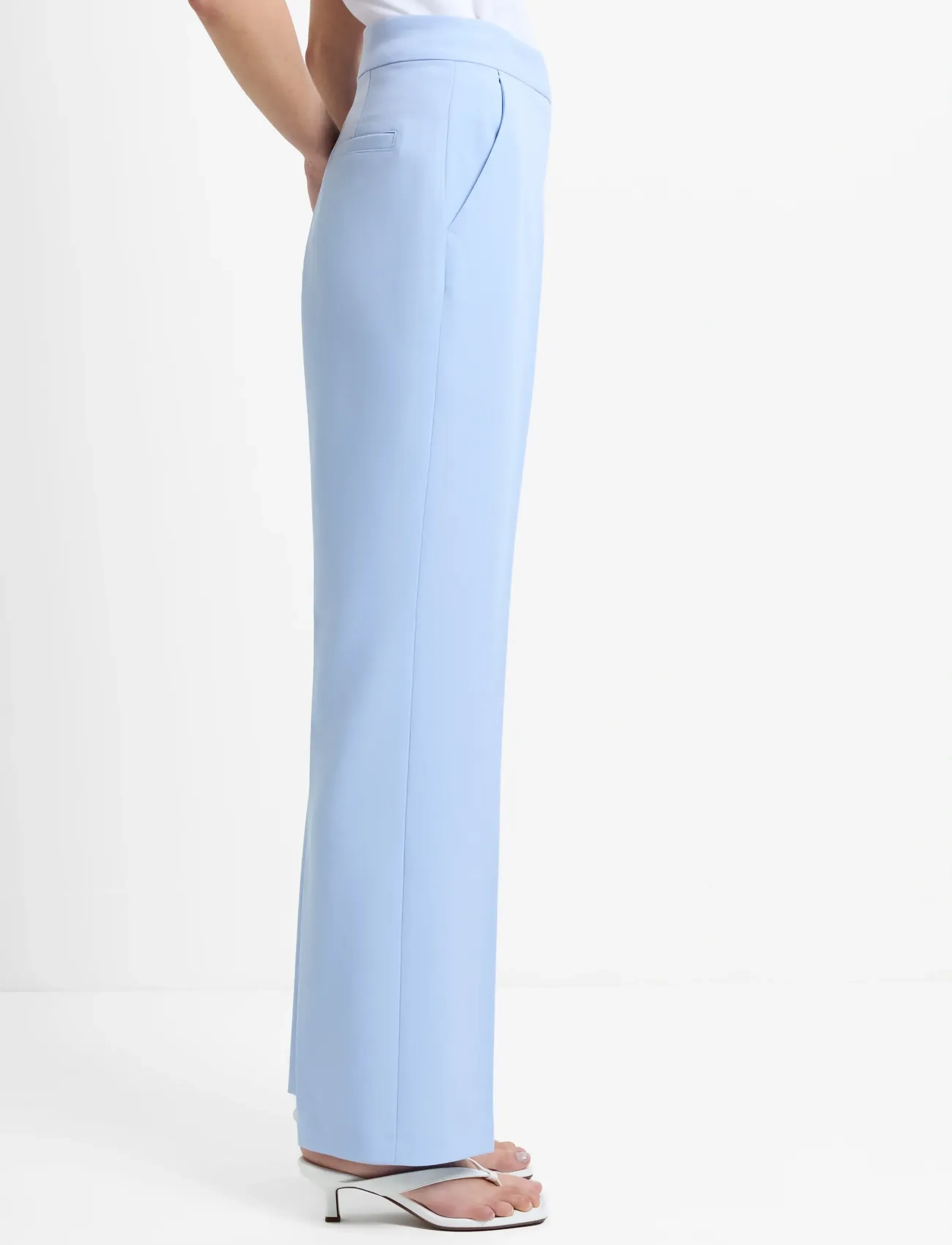 French Connection - SAMMIE STRAIGHT LEG TROUSER - habitbukser - mid pretty blue - 4