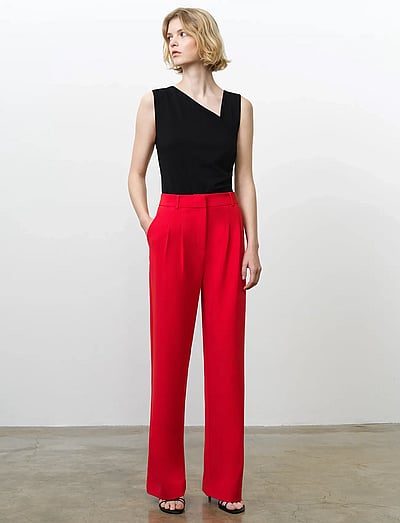French Connection CARLIE SUITING TROUSER - French Connection - WATERMELON RED / red