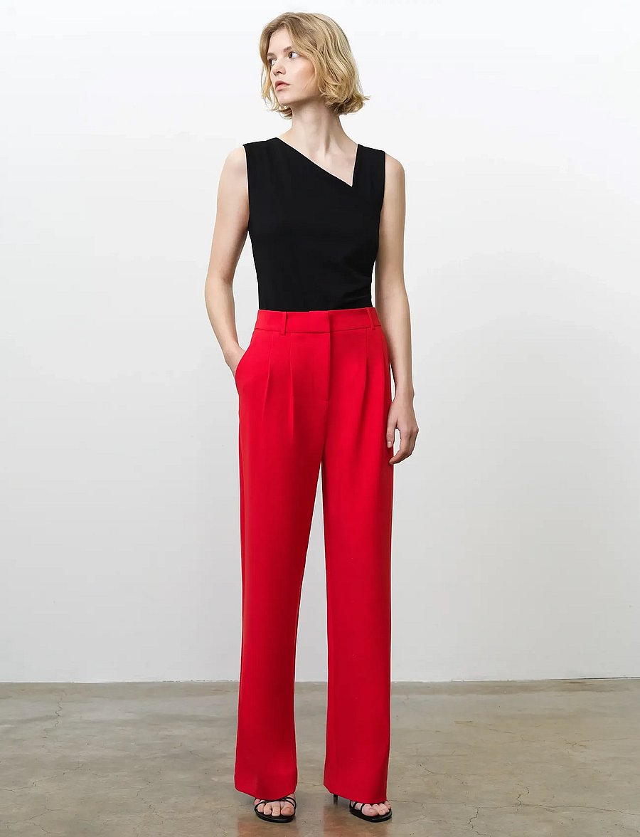 French Connection - CARLIE SUITING TROUSER - dressbukser - watermelon red - 0