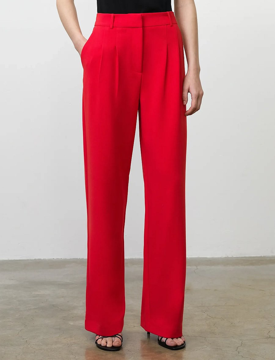 French Connection - CARLIE SUITING TROUSER - dressbukser - watermelon red - 4
