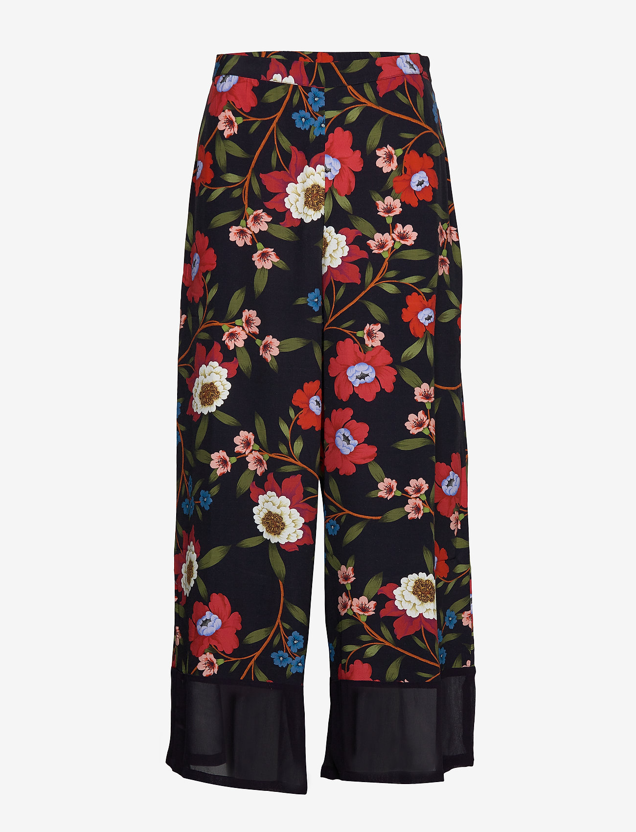ELOISE DRAPE 2 PRINTD CULOTTES - UTILITY BLUE MULTI